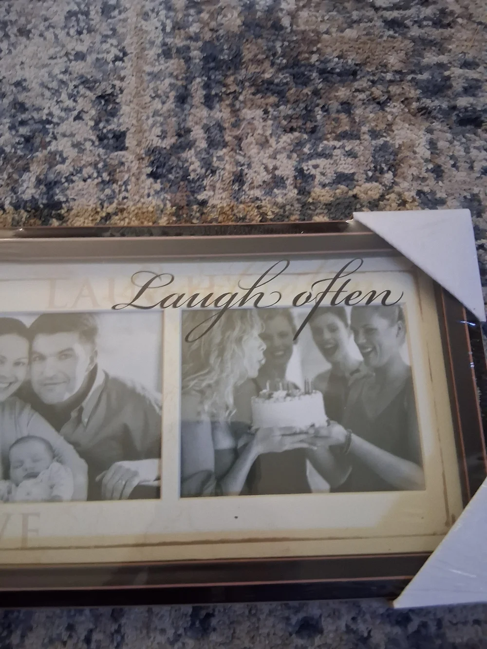 Live Well Laugh Often Love Freely Multi-Opening Picture Frame - Brown
